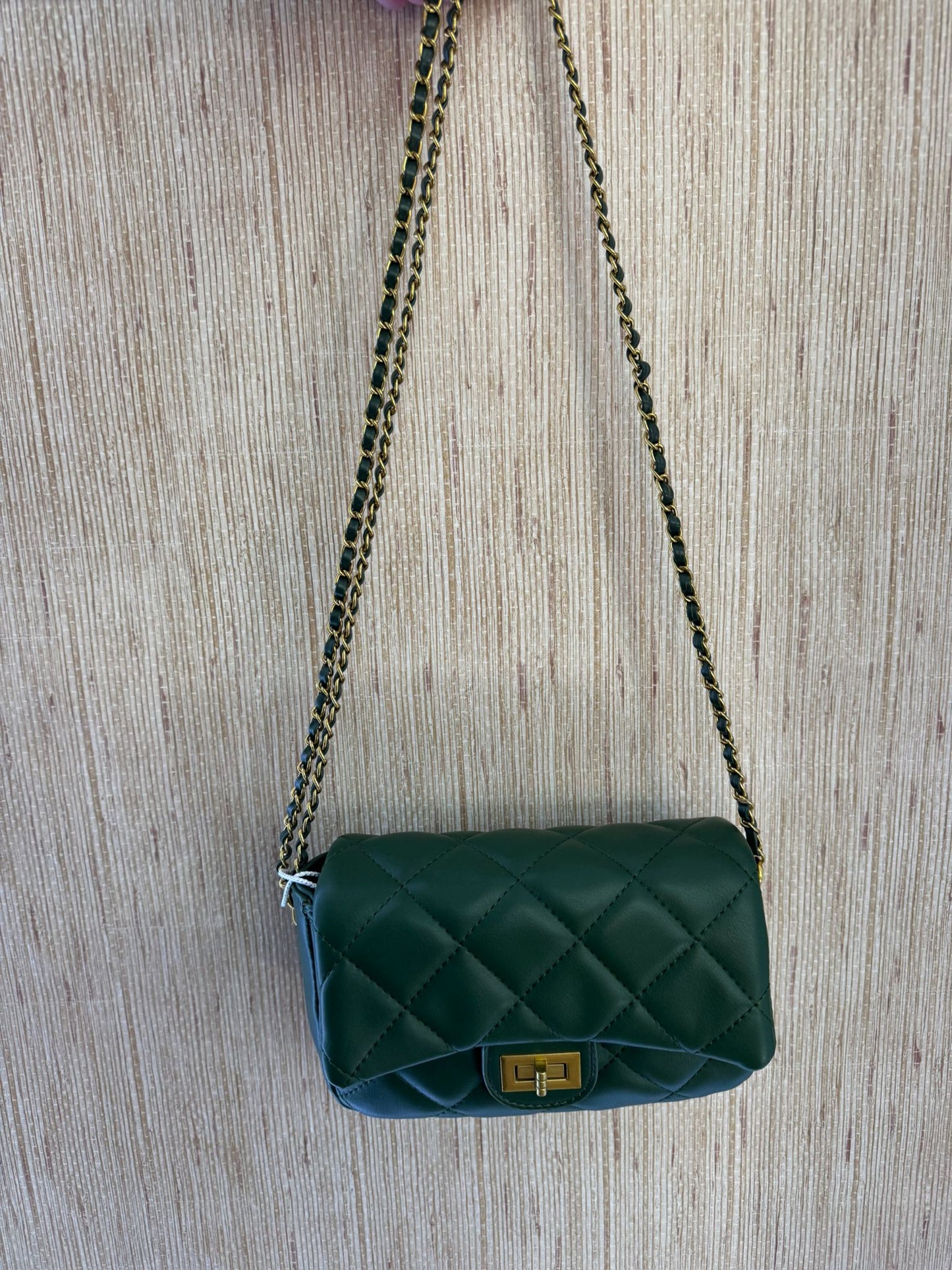 bolso verde de polipiel