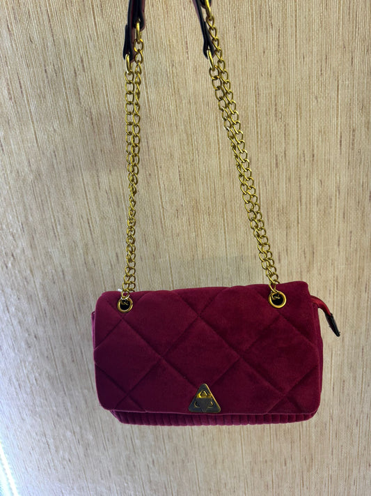 bolso burdeos piel de melocotón