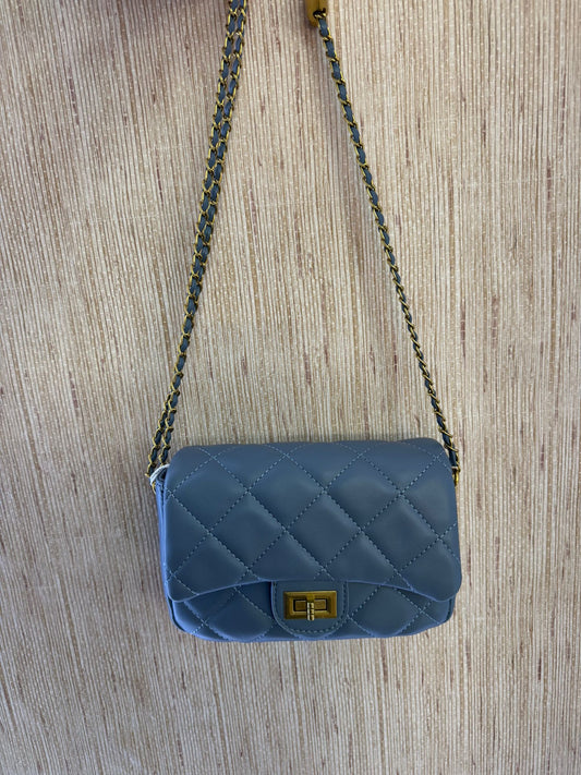 bolso azul polipiel
